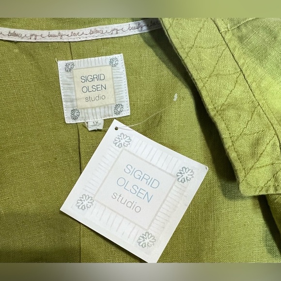 *NWT* Women’s Large “Sigrid Olsen” 2 piece lightweight Jacket & Pant Set - Linen - Picture 4 of 16